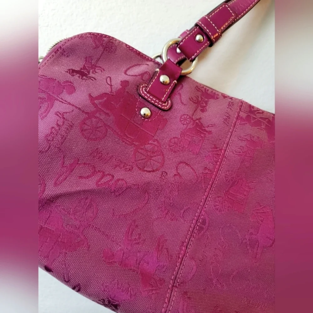 Burgundy Marron Coach Medium Satchel Purse Shoulder Bag - Picture 8 of 8